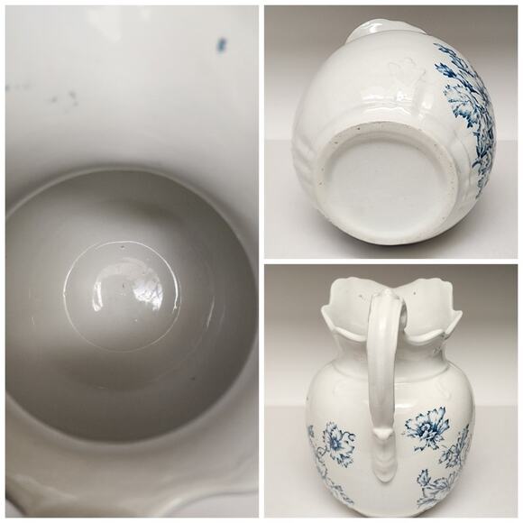 Warranted England Antique 1940s 5pc Pitcher/ Basin Wash Set Super Rare Find - Picture 5 of 16